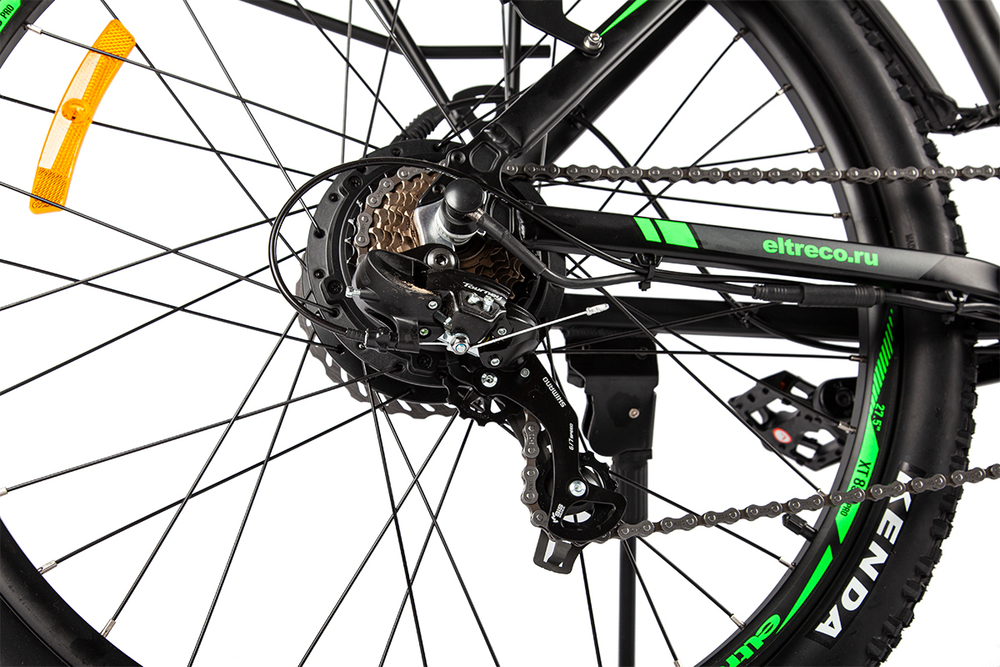 Электровелосипед Eltreco XT 850 Pro (Черно-зеленый-2673)