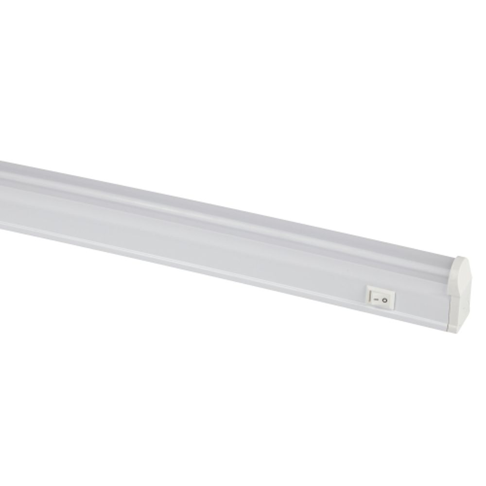Линейный светодиодный светильник ЭРА LLED-01-12W-4000-W 12Вт 4000K L874мм с выключателем | Бытовые светодиодные линейные светильники
