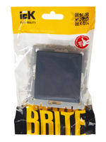 BRITE Выключатель 1-клавишный проходной 10А ВС10-1-6-БрМ маренго IEK
