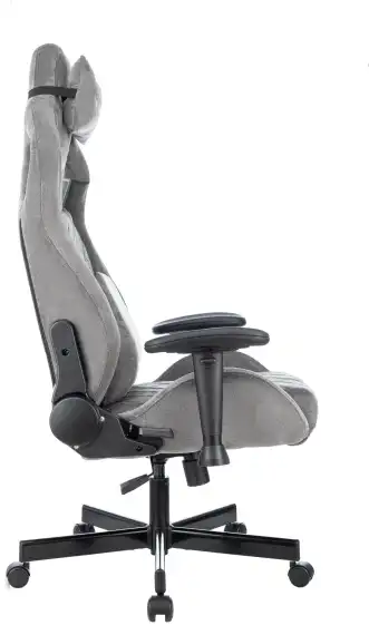 Кресло игровое Knight Outrider LTD серый Light-19 с подголов. крестов. металл
