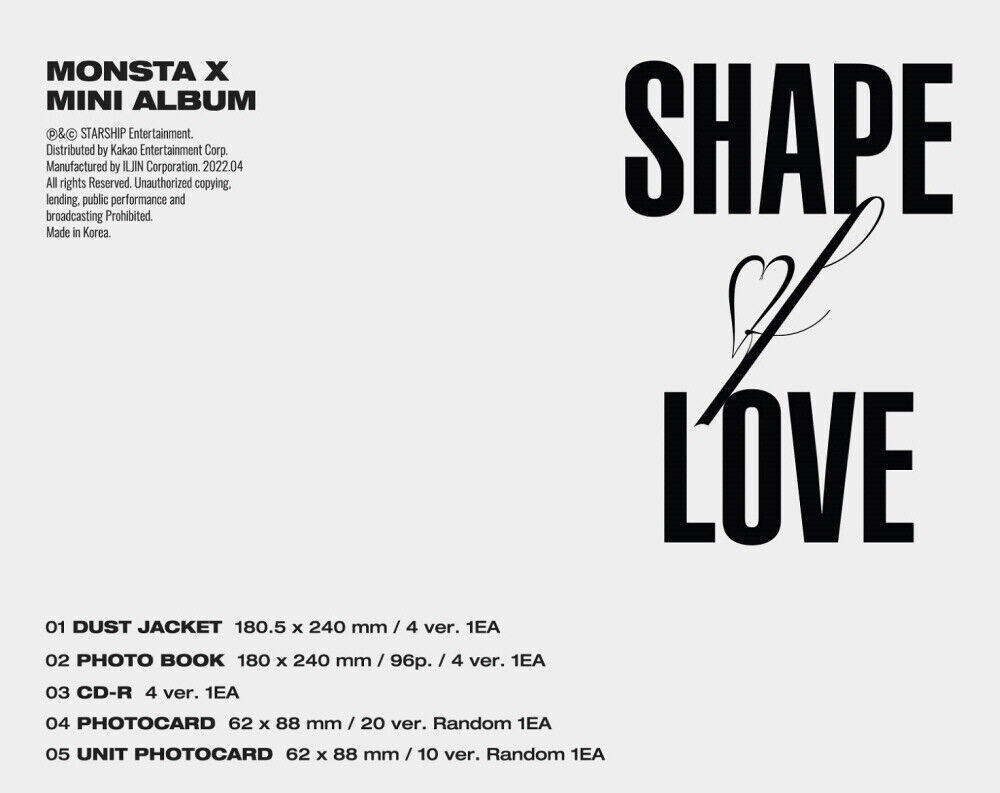 Альбом MONSTA X - SHAPE of LOVE