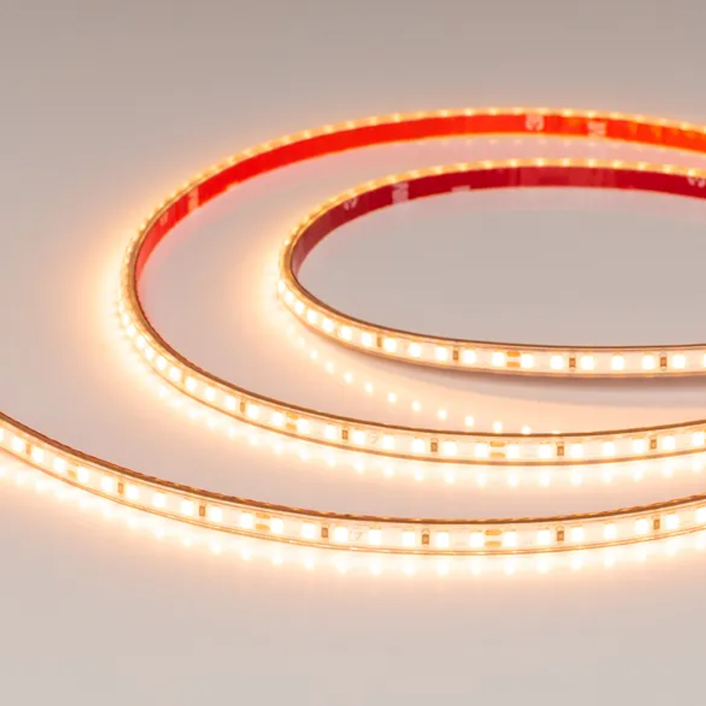 Светодиодная лента герметичная RTW-PS-A140-7mm 24V Warm2400 (10 W/m, IP67, 5m) (Arlight, CRI>90) 058508
