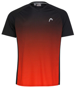 Футболка мужская теннисная Head Topspin T-Shirt M - black/print vision
