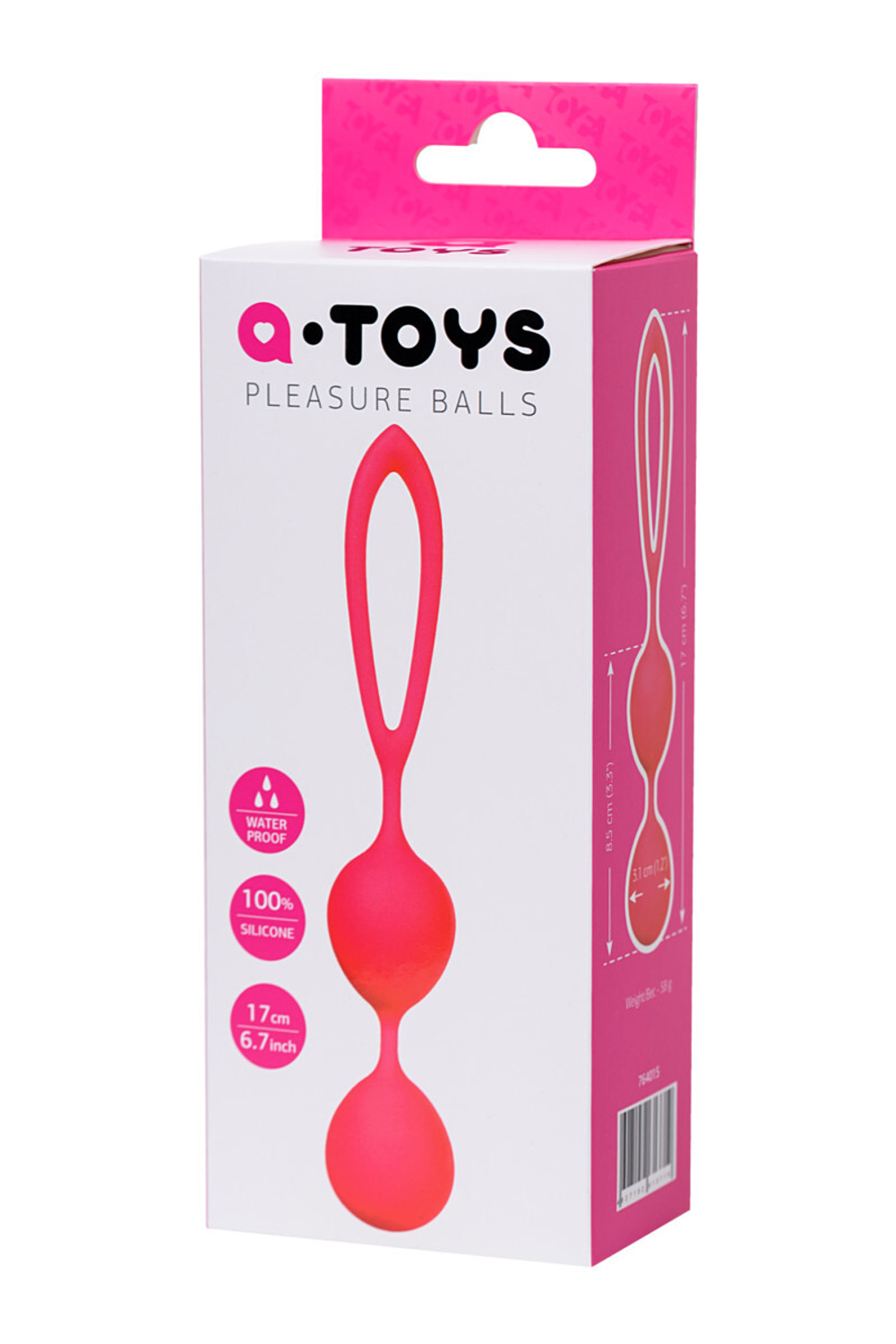 Вагинальные шарики A-Toys by TOYFA Rai, силикон, розовый, 17 см