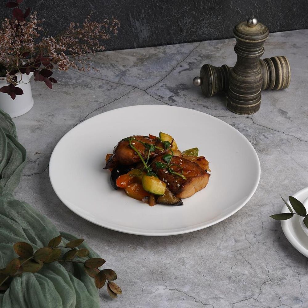 Тарелка d 25,5 см h2,7 см без борта белая фарфор P.L. Proff Cuisine [6]