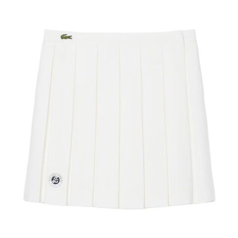Теннисная юбка Lacoste Roland-Garros Edition Short Pleated - white
