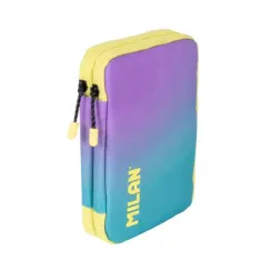 Penal \ Пенал \ Pencil case Filled double-decker pencil case, turquoise