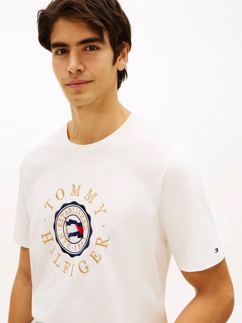 Футболка Tommy Hilfiger Circle Flag Logo Ivory Petal