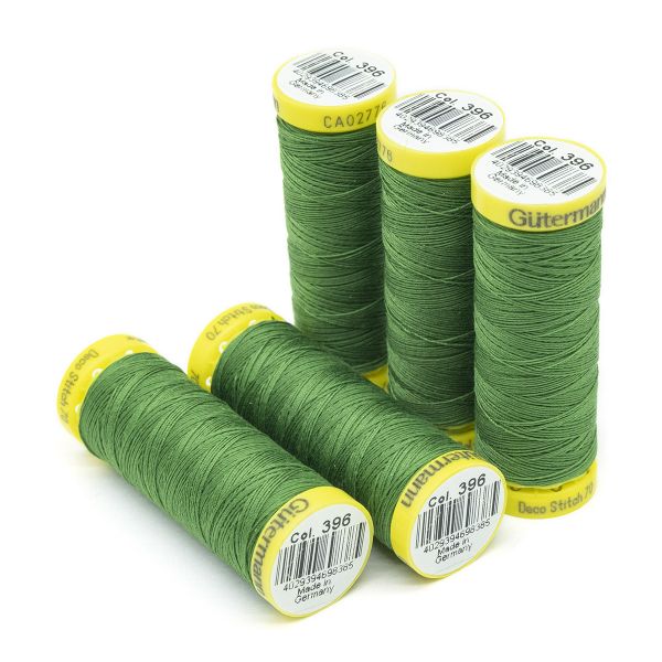 Нитки отделочные Gutermann Deco Stitch 70 (70 метров), 5 кат. | 396 ярко-зеленый