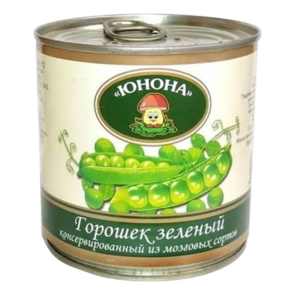 Горошек зеленый 420 г ж/б в/с Юнона 12 шт