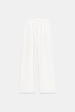 БРЮКИ WIDE LEG ИЗ ТКАНИ В ДЕРЕВЕНСКОМ СТИЛЕ — ZARA