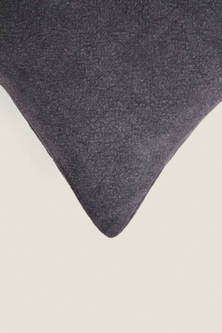 ZARA HOME ЛЬНЯНОЙ ЧЕХОЛ ДЛЯ ДЕКОРАТИВНОЙ ПОДУШКИ, СИНЕВАТЫЙ