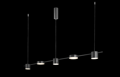 Светильник подвесной Crystal Lux TRISTAN SP5 L1200 BLACK 3690/205