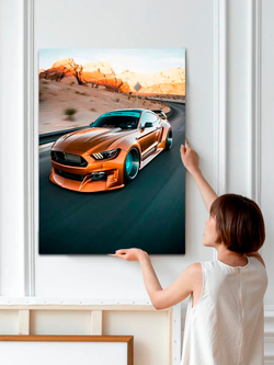 Картина "Ford Mustang", на стену для интерьера 50х70см 1шт.