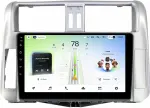 Магнитола для Toyota Land Cruiser Prado 150 2009-2013 (рамка серебро) - Teyes CC4L-DTS монитор 9" IPS, Android 14, Быстрая, Snapdragon 662, CarPlay, 4G SIM-слот