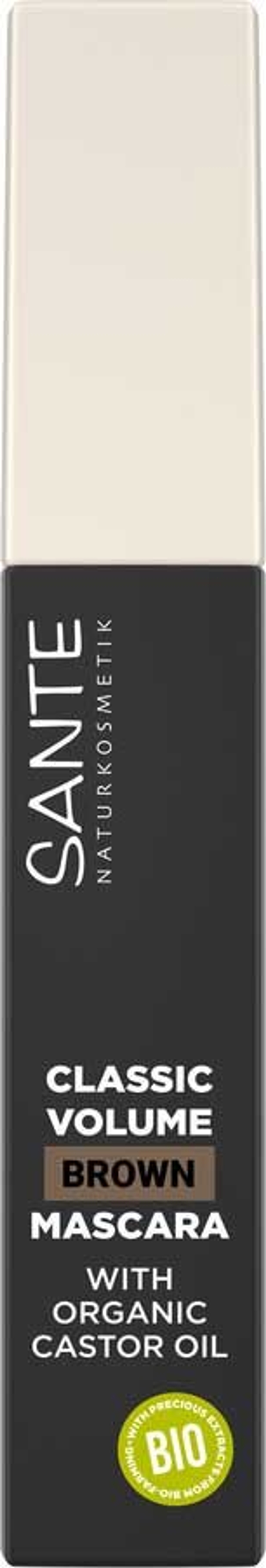 Тушь для ресниц Classic Volume Mascara 02, коричневая Sante, 8 мл