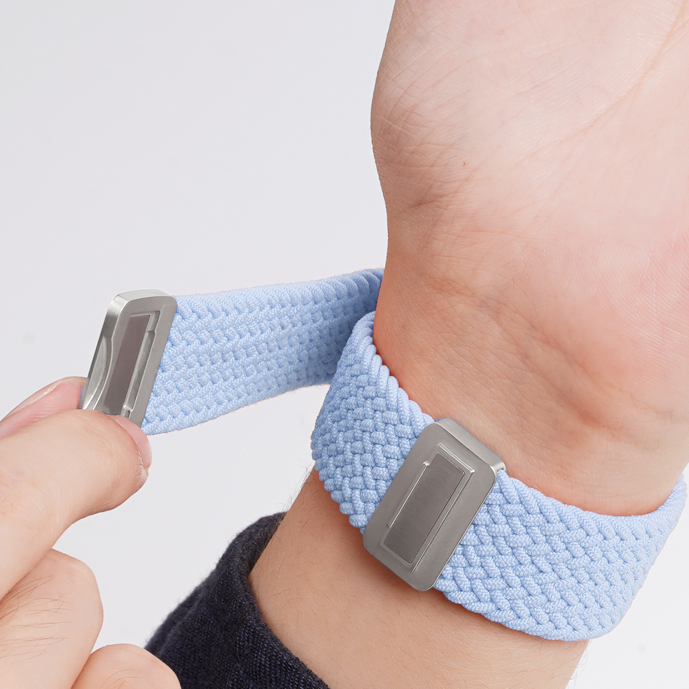 Эластичный ремешок светло-синего цвета (Light Blue) для смарт часов Apple Watch размером 38, 40, 41 и 42MM, серия Mixture Ultra Series от Dux Ducis