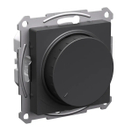 ATLASDESIGN СВЕТОРЕГУЛЯТОР (диммер) поворотно-нажимной, LED, RC, 400Вт, механизм, БАЗАЛЬТ