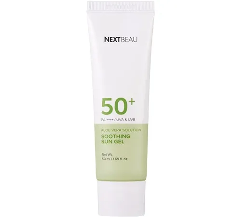 NEXTBEAU Aloe Vera Sun Gel SPF50+ Солнцезащитный гель для лица