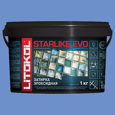 Затирка швов эпоксидная Litokol Starlike Evo S.330 Blu Avio, 1 кг