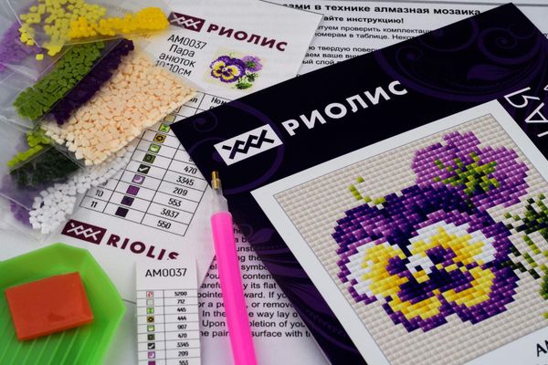 Алмазная (кристальная) мозаика Риолис, Пара анюток 10х10 см