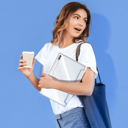 Чехол книжка синего цвета от Dux Ducis для Samsung Galaxy Tab S9 Ultra, Tab S10 Ultra и Tab S8 Ultra, серия Unid Series Case, с держателем стилуса и функцией автоматического перехода в спящий режим