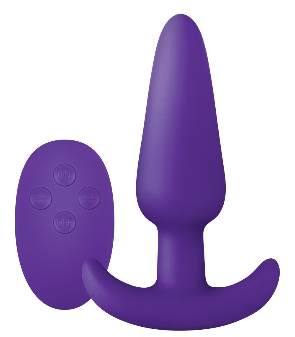Фиолетовая анальная вибропробка с пультом ДУ Luxe Zenith Wireless Plug - 9,9 см. (Цвет: фиолетовый)