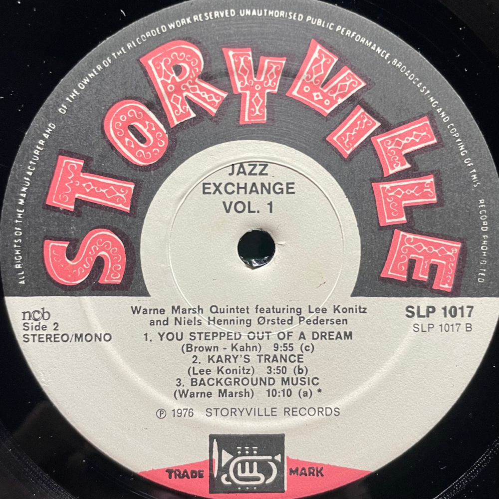 Warne Marsh Quintet ‎– Jazz Exchange Vol. 1 (Дания 1976г.)