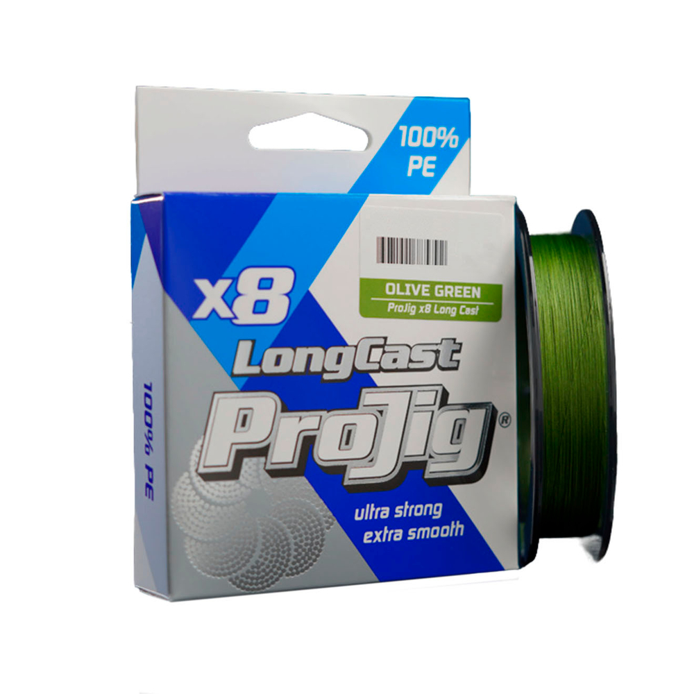 Шнур ProJig X8 Long Cast 0,30 мм., 25,0 кг, 150 м, хаки