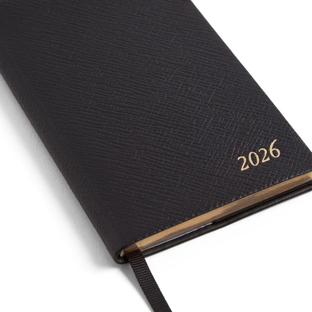 Smythson Ежедневник 2026 Panama Weekly Diary with Pocket, Navy
