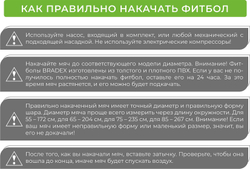 Мяч для фитнеса «ФИТБОЛ-65» Bradex SF 0718 с насосом, фиолетовый