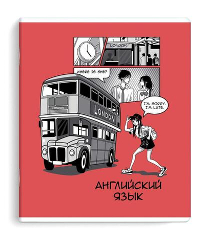 Тетрадь предмет. А5+ 48л. клетка "Аниме" Английский язык (Феникс+)