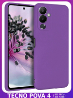 Мягкий Soft Touch чехол из силикона для TECNO POVA 4 (не PRO / NEO!) с бархатной подкладкой