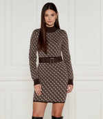 Платье с ремешком LISE GUESS - коричневый(W4BK43 Z37K0)