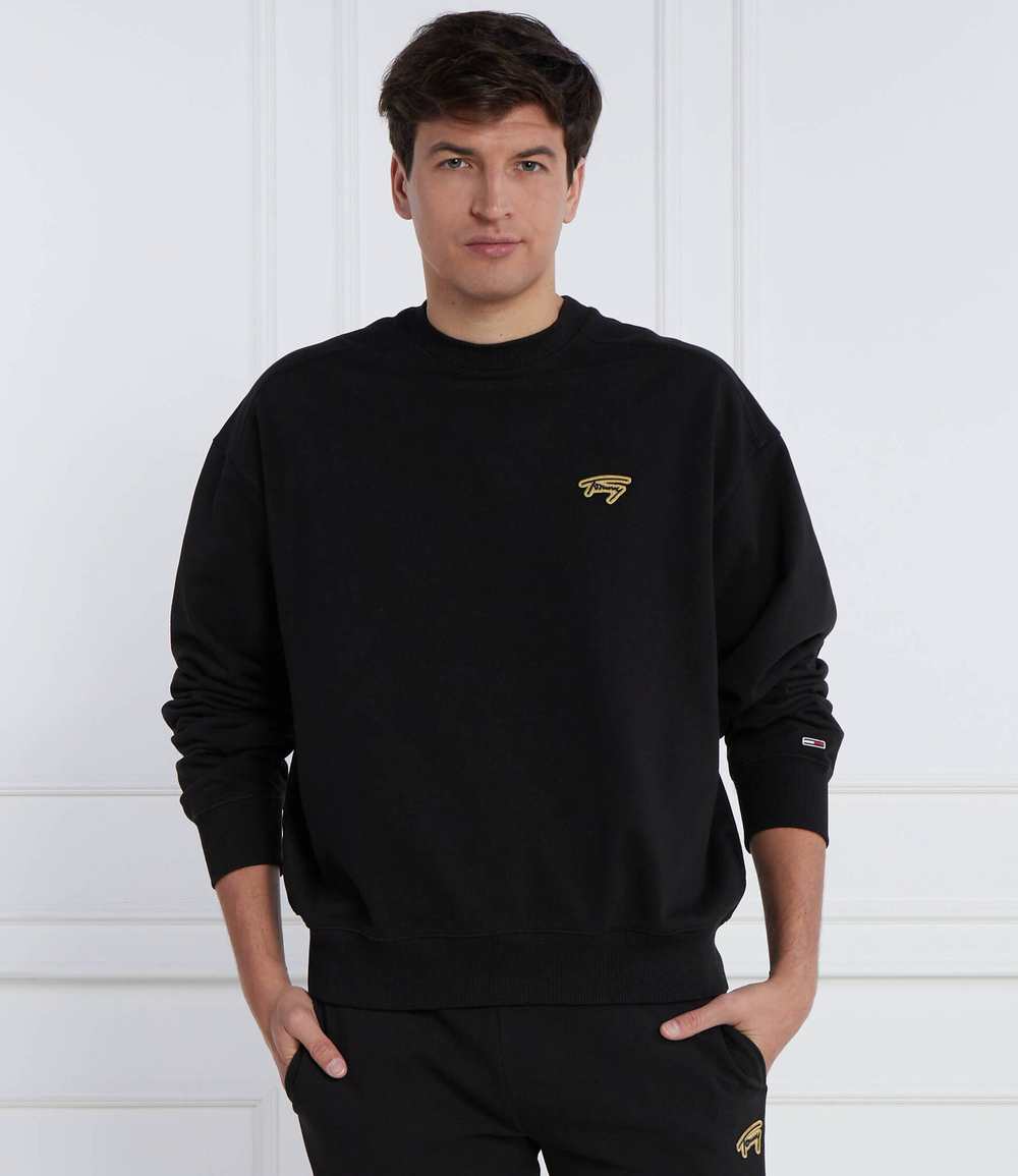 Худи BOXY SIGNATURE CREW Tommy Jeans - черный(DM0DM17784)