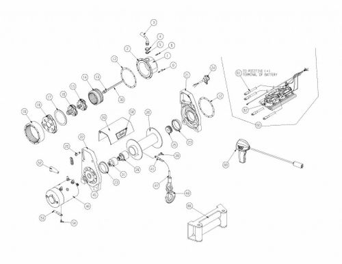 Боковина лебедки (мотор) x8000i/xd9000i / Drum Support,motor, Warn