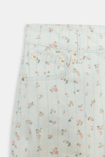 ДЖИНСЫ TAPERED С ВЫСОКОЙ ПОСАДКОЙ И ЦВЕТОЧНЫМ ПРИНТОМ — ZW COLLECTION — ZARA