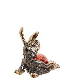 Народные промыслы AM-2745 Фигурка «Кролик» (латунь, янтарь)
