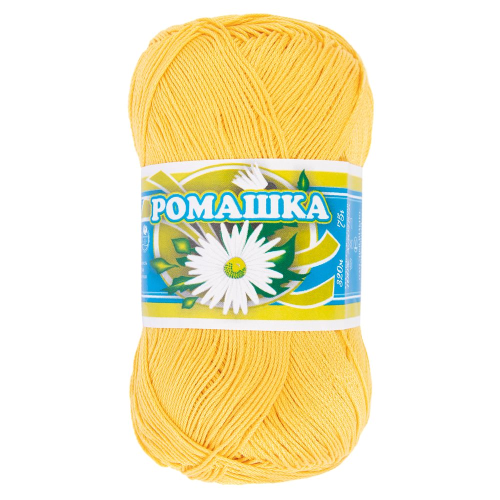 Пряжа ПНК им.Кирова Ромашка / уп.4 мот. по 75 г, 320 м, №0302 св.медовый Пряжа ПНК им.Кирова Ромашка / уп.4 мот. по 75 г, 320 м, №0302 св.медовый
