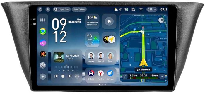 Магнитола для Iveco Daily 3 2014+ (рамка под кожу) - Teyes CC4-PRO монитор 9.5" 2K QLED на Android 13, Быстрейшая, Snapdragon 778G, ИИ, CarPlay, DSP, 4G SIM-слот