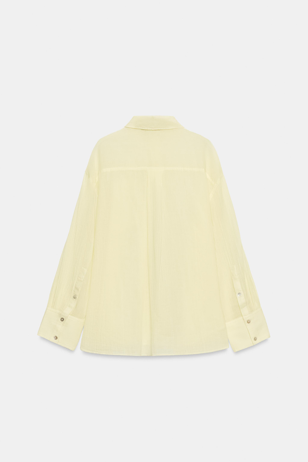 РУБАШКА ОВЕРСАЙЗ ИЗ ГАЗА С КАРМАНОМ — ZARA