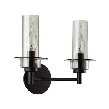 Бра 2*Е14 6555/2W чёрный/дымчатый Madonna Lumion