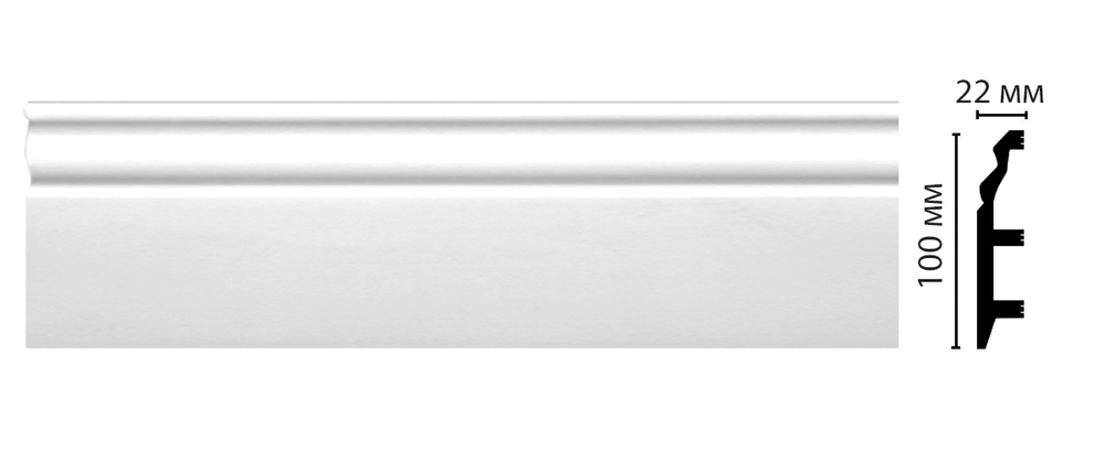 Плинтус напольный Decomaster D232 100х22х2000мм
