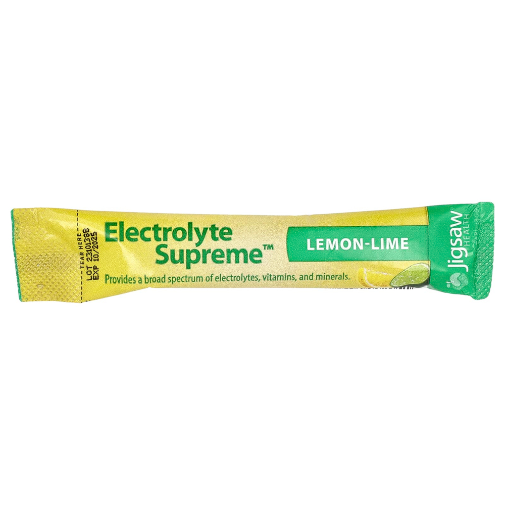 Jigsaw Health, Electrolyte Supreme ™, лимон и лайм, 60 пакетиков по 5,9 г