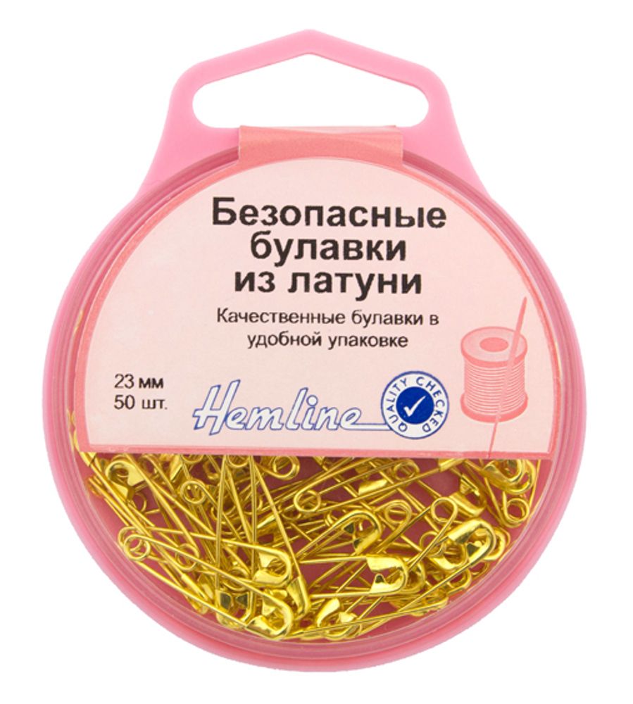 Булавки английские l=23 мм, в пластиковом контейнере, 250 шт, Hemline Булавки английские l=23 мм, в пластиковом контейнере, 250 шт, Hemline