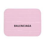 Balenciaga Cow Leather Card Holder Unisex Pink