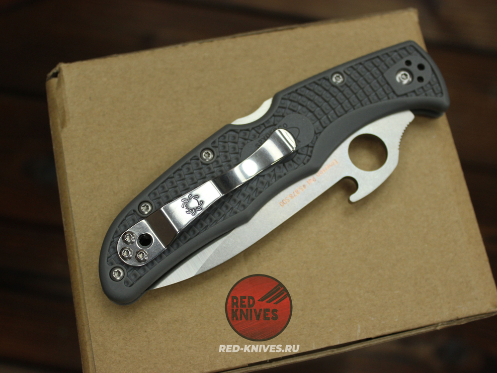Нож Spyderco Endura 4 Emerson Wave - рук. серая (версия 2024г.) RK-500