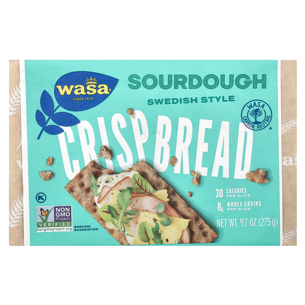 Wasa Flatbread, хлебцы, закваска, 275 г (9,7 унции)