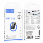 OTG Переходник Hoco UA36E iP штекер/C штекер на USB гнездо OTG 2-в-1 адаптер