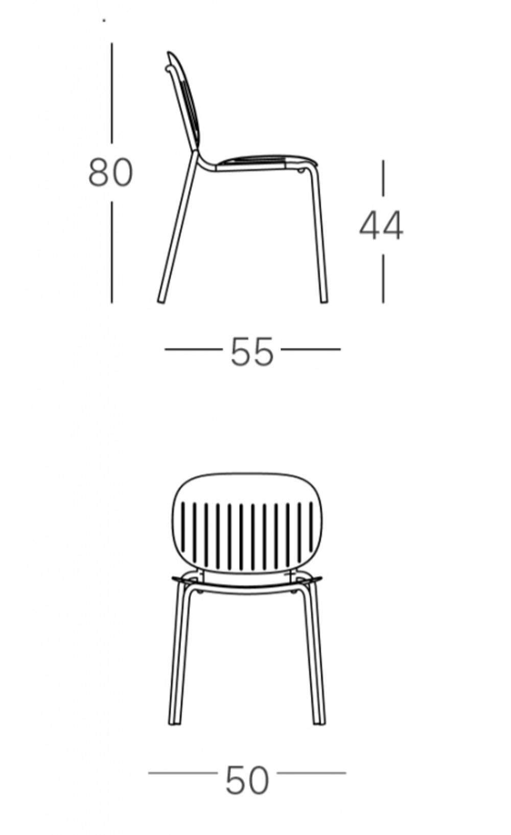 Стул металлический Scab Design Si-Si Barcode, оливковый